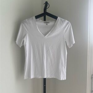 COS White V-Neck Women's Top